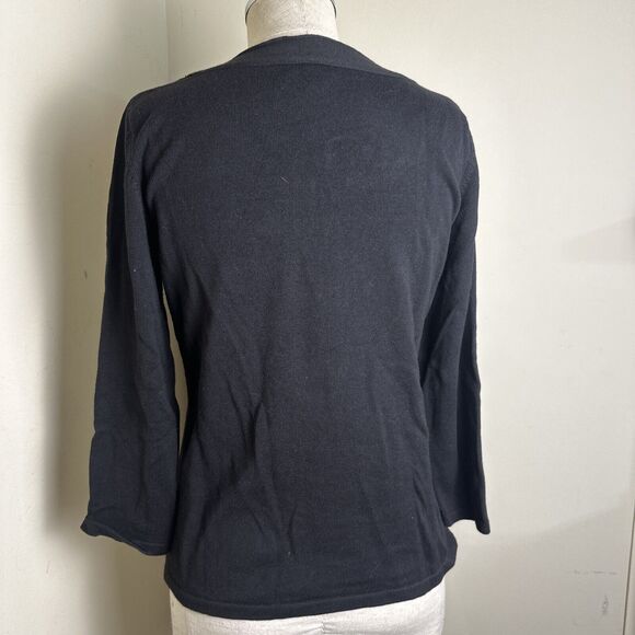 Lauren Conrad Women's Cream Tan Stripe Long Sleeve Lightweight Top Lace Sz Med - Picture 5 of 8